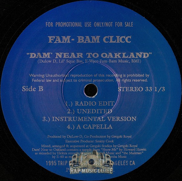 Fam Bam Clicc - Fam Bam Thang: Record | Rap Music Guide